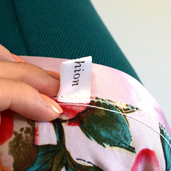 2/$20 Pink Floral Spring Satin Robe - Picture 8 of 8